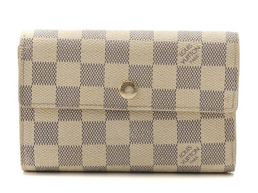 LOUIS VUITTON Portefeuille Alexandra Wallet Damier Azur White